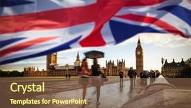  Presentation with brexit - PPT layouts consisting of bandeira da uniao europeia - brexit concept - double exposure background and a tawny brown colored foreground