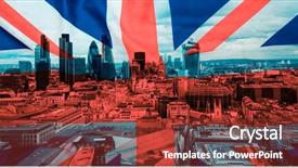  Presentation with brexit - Audience pleasing theme consisting of bandeira da uniao europeia - brexit concept - double exposure backdrop and a  colored foreground