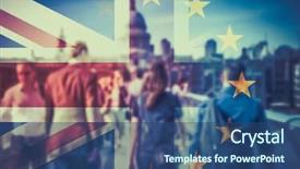  Presentation with brexit - Theme enhanced with bandeira da uniao europeia - brexit concept - double exposure background and a ocean colored foreground