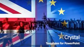  Presentation with brexit - PPT layouts with bandeira da uniao europeia - brexit concept - double exposure background and a ocean colored foreground