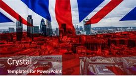  Presentation with brexit - Colorful slide deck enhanced with bandeira da uniao europeia - brexit concept - double exposure backdrop and a tawny brown colored foreground