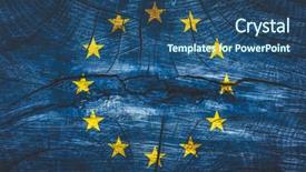  Presentation with brexit - Cool new PPT layouts with bandeira da uniao europeia - brexit concept - eu flag backdrop and a ocean colored foreground