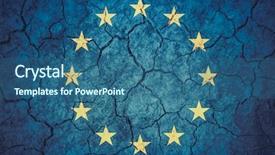  Presentation with brexit - PPT layouts featuring bandeira da uniao europeia - brexit concept - eu flag background and a ocean colored foreground