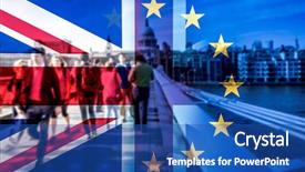  Presentation with brexit - Audience pleasing PPT layouts consisting of bandeira da uniao europeia - brexit concept double exposure backdrop and a ocean colored foreground