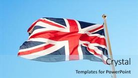  Presentation with union jack flag - Presentation theme featuring bandeira da uniao europeia - british flag or union jack background and a light blue colored foreground
