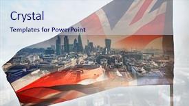  Presentation with brexit - PPT layouts consisting of bandeira da uniao europeia - double exposure photo of uk background and a sky blue colored foreground