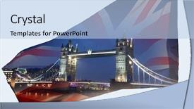  Presentation with brexit - Audience pleasing theme consisting of bandeira da uniao europeia - double exposure photo of uk backdrop and a light blue colored foreground