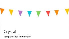  Presentation with paper line - Audience pleasing PPT layouts consisting of banderitas - colorful party flags backdrop and a white colored foreground