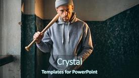  Presentation with google baseball - PPT layouts consisting of bandit with baseball bat standing background and a wine colored foreground