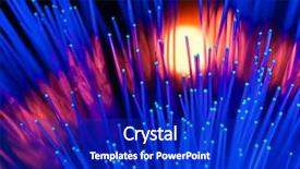 Presentation with fiber optic - Beautiful theme featuring bandwidth - fiber optic cables backdrop and a royal blue colored foreground