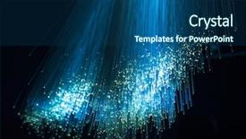  Presentation with bandwidth network - Amazing slide set having bandwidth - fiber optical network cable backdrop and a ocean colored foreground