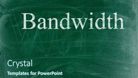  Presentation with chalk - PPT layouts having bandwidth-business-phrase-written background and a ocean colored foreground
