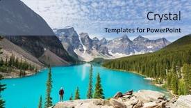  Presentation with banff national park - Presentation design having banff national park canada background and a light blue colored foreground