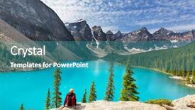  Presentation with beautiful moraine lake - Slides having banff national park canada background and a teal colored foreground