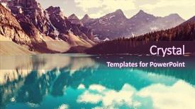  Presentation with banff national park - Audience pleasing PPT layouts consisting of banff national park canada backdrop and a tawny brown colored foreground