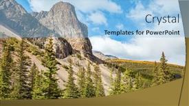  Presentation with canada - Slide deck consisting of banff-park-alberta-canada background and a light blue colored foreground