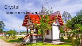  Presentation with buddhism - Colorful PPT theme enhanced with happy family mother father and baby at christmas tree at home backdrop and a tawny brown colored foreground