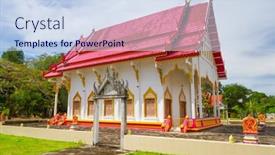  Presentation with buddhism - Cool new slide deck with macedonia skopje detail backdrop and a tawny brown colored foreground.