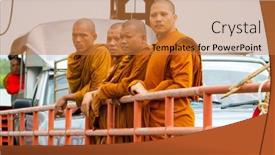  Presentation with color orange - Presentation theme having bang-muang-thailand-november-5 background and a coral colored foreground