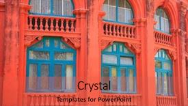  Presentation with democratic india - Colorful theme enhanced with india was built in 1915 backdrop and a red colored foreground