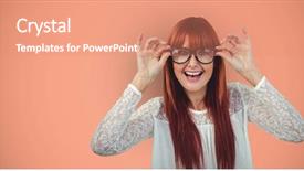  Presentation with digital transformation industry - Audience pleasing presentation consisting of banging - digital composite of cheerful redheaded backdrop and a coral colored foreground