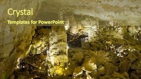  Presentation with cave - Beautiful slides featuring insurance concept arrow with casualty backdrop and a light gray colored foreground