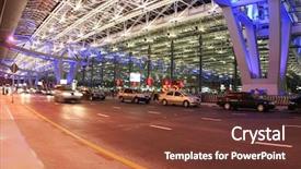  Presentation with bangkok - Beautiful slides featuring bangkok airport backdrop and a tawny brown colored foreground