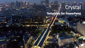  Presentation with bangkok - Amazing presentation having bangkok-city-center-night-view backdrop and a ocean colored foreground