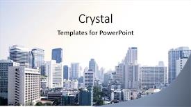  Presentation with office buildings - Beautiful PPT layouts featuring bangkok cityscape of different office backdrop and a pink colored foreground