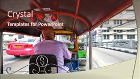  Presentation with tuk - Theme featuring bangkok-jan-20-a-tuk background and a tawny brown colored foreground