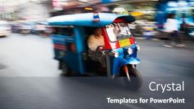  Presentation with tuk - Beautiful theme featuring bangkok-jan-24-a-tuk backdrop and a  colored foreground
