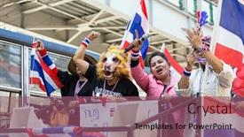  Presentation with government - PPT theme consisting of planning plan partnership hashtag word background and a dark gray colored foreground