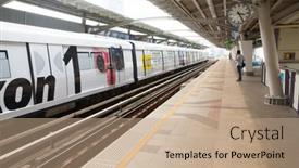  Presentation with bts - PPT theme having bangkok-march-15-bts-sky background and a coral colored foreground