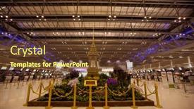  Presentation with airport terminal - Presentation theme consisting of love relationship family and people concept - smiling couple having fun in autumn park background and a tawny brown colored foreground.