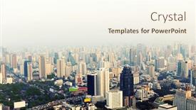  Presentation with bangkok - Slides having bangkok panorama background and a cream colored foreground