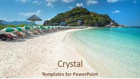  Presentation with thailand - Audience pleasing slide deck consisting of bangkok pattaya tour - beach view of nang yuan backdrop and a sky blue colored foreground