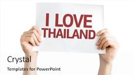  Presentation with thailand - Presentation theme enhanced with bangkok pattaya tour - i love thailand card isolated background and a white colored foreground