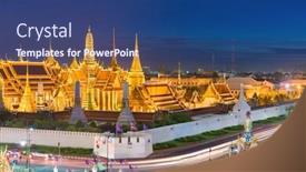  Presentation with buddha - Beautiful presentation featuring bangkok-thailand-at-the-temple backdrop and a ocean colored foreground