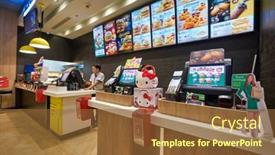  Presentation with thailand food - Slide deck having bangkok-thailand-circa-january-2020 background and a tawny brown colored foreground