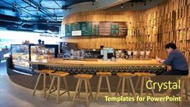  Presentation with starbucks - Presentation having bangkok-thailand-circa-january-2020 background and a tawny brown colored foreground