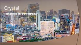  Presentation with bangkok - Presentation design featuring bangkok-thailand-cityscape-at-dusk background and a gray colored foreground