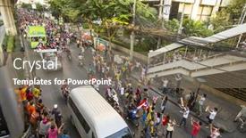  Presentation with aggregate - Colorful presentation enhanced with bangkok-thailand-dec-5-2014 backdrop and a gray colored foreground