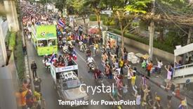  Presentation with aggregate - Presentation design enhanced with bangkok-thailand-dec-5-2014 background and a gray colored foreground