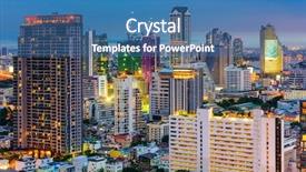  Presentation with thailand finance - Beautiful theme featuring bangkok thailand financial district cityscape backdrop and a teal colored foreground