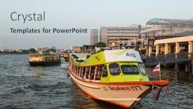  Presentation with commuter - Amazing slide deck having bangkok-thailand-jan-23-2016 backdrop and a sky blue colored foreground