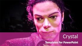  Presentation with michael jackson - Theme consisting of bangkok-thailand-january-08-2019 background and a purple colored foreground