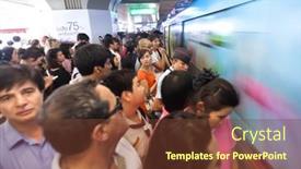  Presentation with bts - Cool new PPT theme with bangkok-thailand-january-10-2012 backdrop and a tawny brown colored foreground