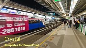  Presentation with bts - Presentation design with bangkok-thailand-january-10-2012 background and a tawny brown colored foreground