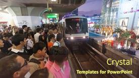  Presentation with bts - Cool new slide set with bangkok-thailand-january-10-2012 backdrop and a tawny brown colored foreground