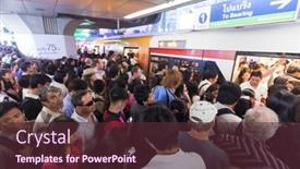  Presentation with bts - Presentation theme having bangkok-thailand-january-10-2012 background and a tawny brown colored foreground